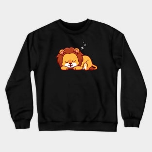 Cute Lion Sleeping Cartoon Crewneck Sweatshirt